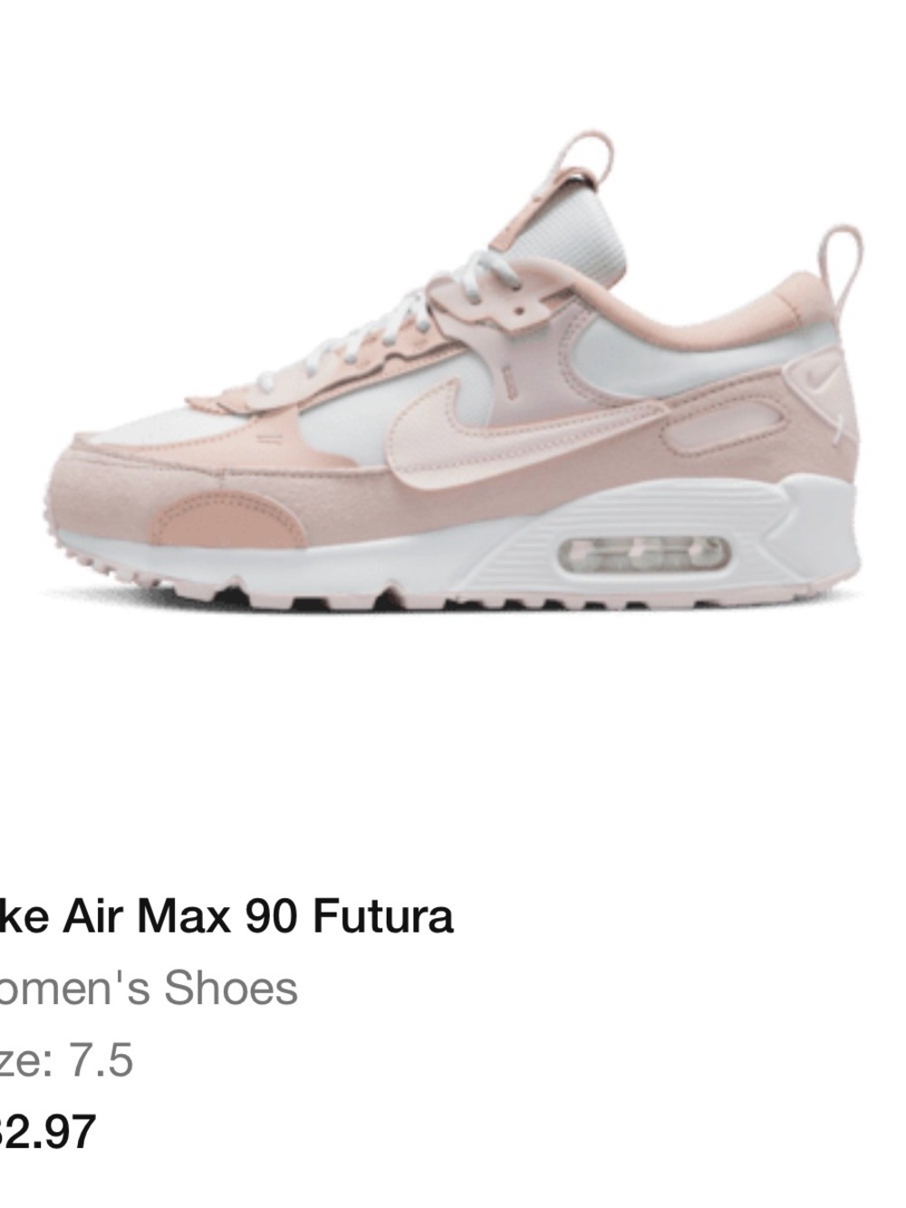 Nike Air Max 90 Futura Women's Sneakers - Pale Pink & White